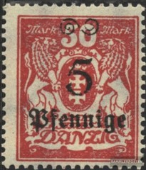Gdansk 181 Favor devaluation used 1923 Supplementary Issue