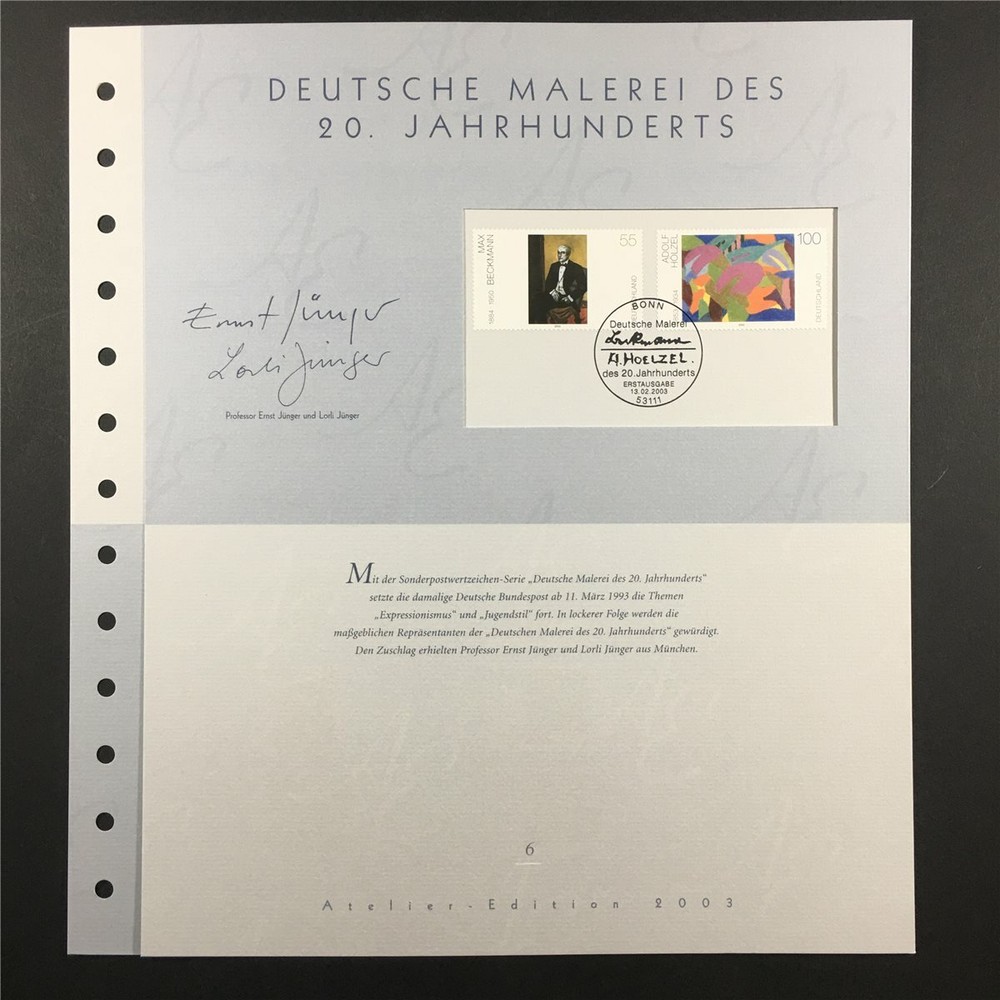 GERMAN POST ART-EDITION 2003/06 MALEREI GEMÄLDE KUNST ART PAINTING