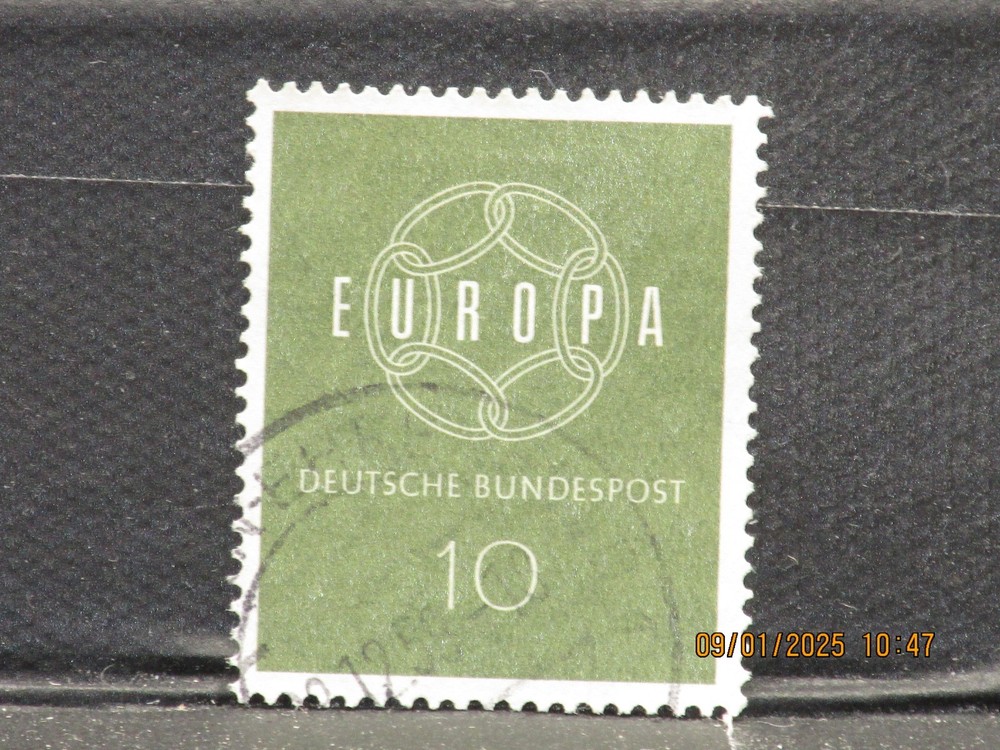 The listing:(1)1959 Deutsche CEPT Europa 10 Pf West German Postage Stamp-LH-ROP