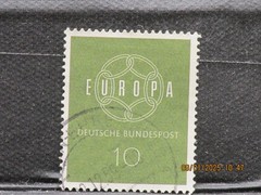 The listing:(1)1959 Deutsche CEPT Europa 10 Pf West German Postage Stamp-LH-ROP