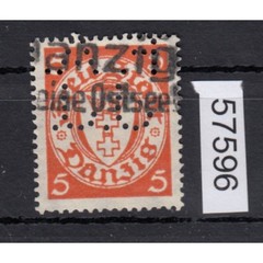 Danzig stamped COMPANY PERFIN FAJ Juncke