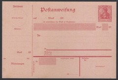 Germany 1903 10pf red/rose Postal order unused. Michel A25