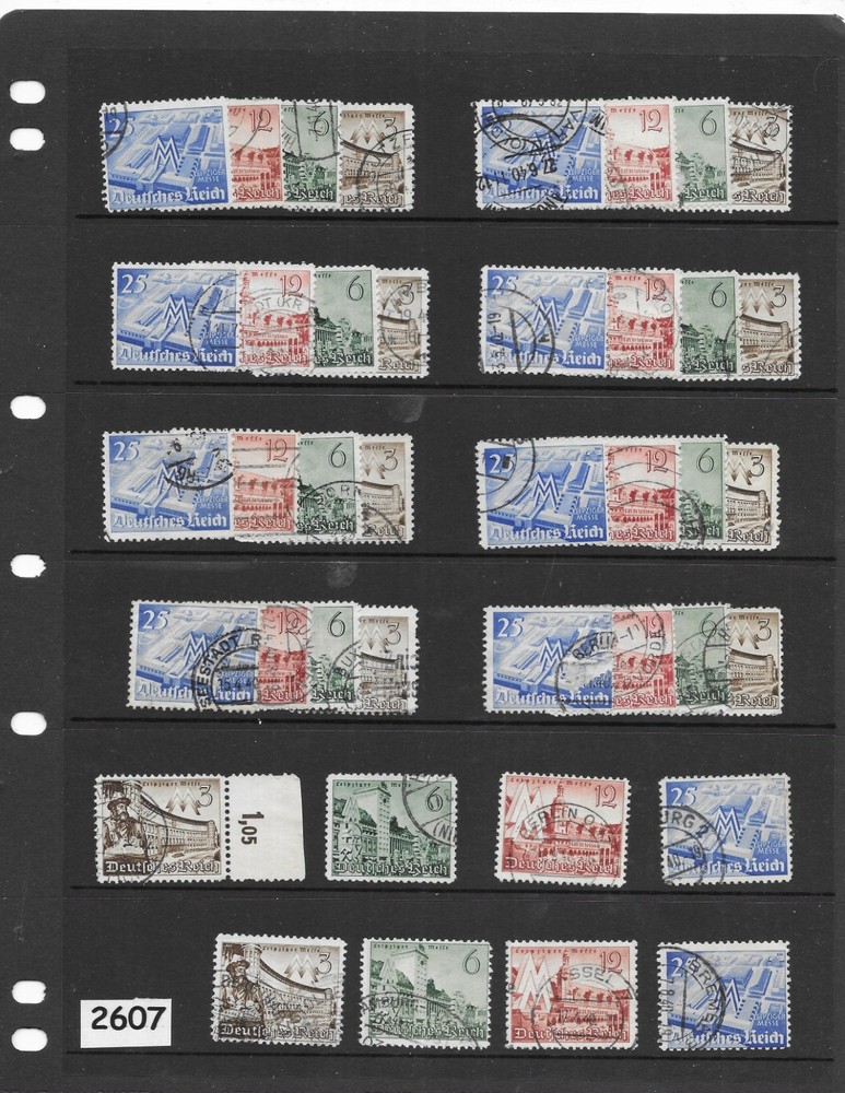 Wholesale! 10 X Full Stamp sets 1940 Leipzig Fair Sc 494 – 497 Germany #2607