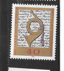 GERMANY GERMAN SC# 1094 1972 MNH MINT POST HORN COMMEMORATIVE XF OLD STAMP