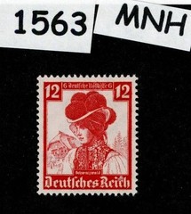 MNH stamp 1935 Sc B74 Native Costumes Black forest Third Reich Germany #1563