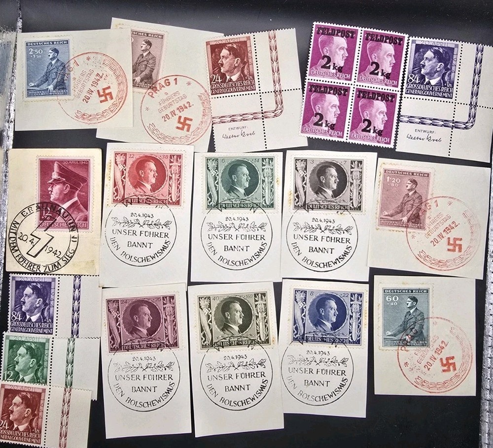 WWII German Hitler Stamps Lot Reich & Covers+ Blocks+Singles Birtday