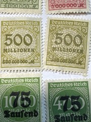 Lot of 100+ Germany 1922-23 Hyperinflation Millionen Milliarden Dienstmarke