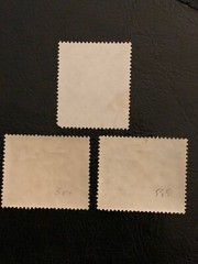 Stamps Germany 106, Scott # 579 used, 584, 585. Mint-hinged.