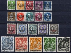 German Reich : Better Freimarken set from 1920 – overprints – used – HIGH VALUE
