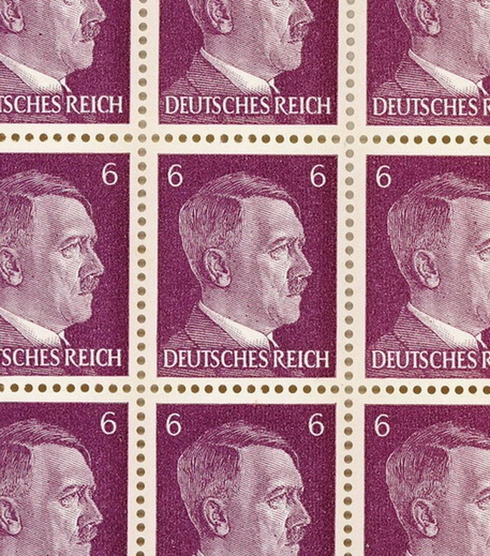 Stamp Germany 6 PF Adolf Hitler Sheet 1941 WWII 3rd Reich German MNH Faults
