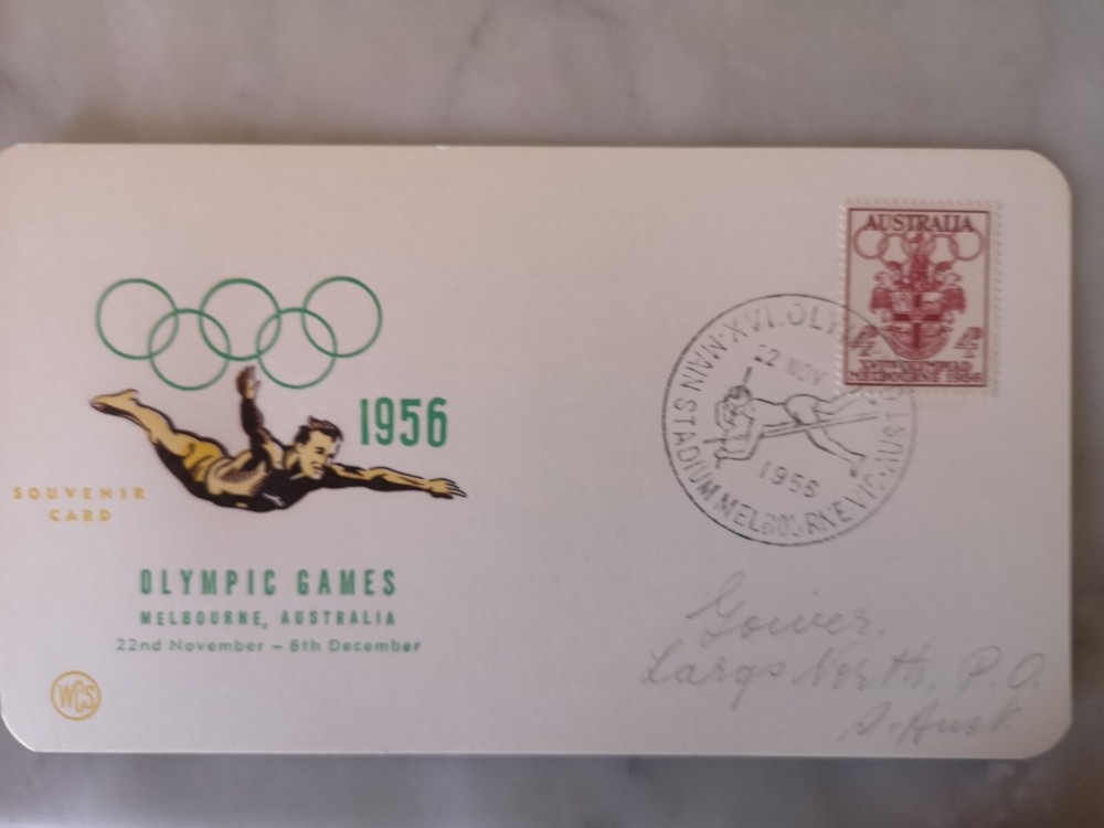 COVER AUSTRALIA XVI OLYMPIAD MELBOURNE 1956 ATHLETICS (F5837)