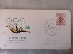 COVER AUSTRALIA XVI OLYMPIAD MELBOURNE 1956 ATHLETICS (F5837)