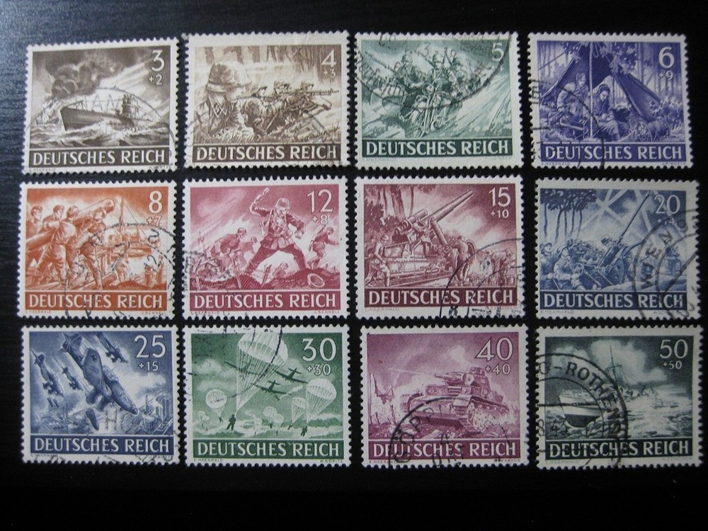 THIRD REICH 1943 used Warmachines stamp set!