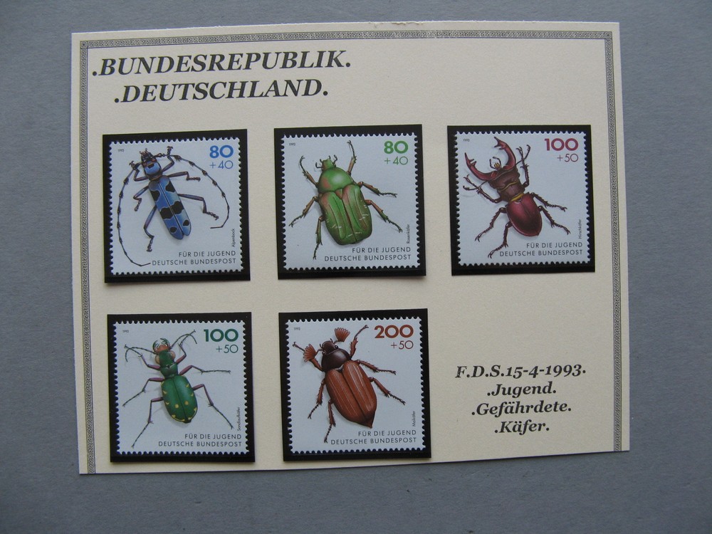 GERMANY BRD, set MNH 1993, insect beetle