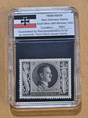 Third Reich WWII WW2 Nazi German Adolf Hitler 54th Birthday NSDAP Stamp Set 1943