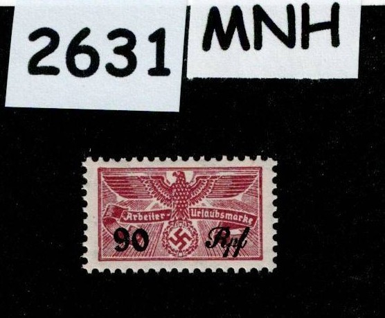 MNH stamp 90 Rpf Revenue WWII Third Reich era Germany Medical Disability #2631