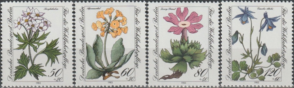 Germany-Berlin Welfare Alpine Flowers 1983 MNH-10 Euro