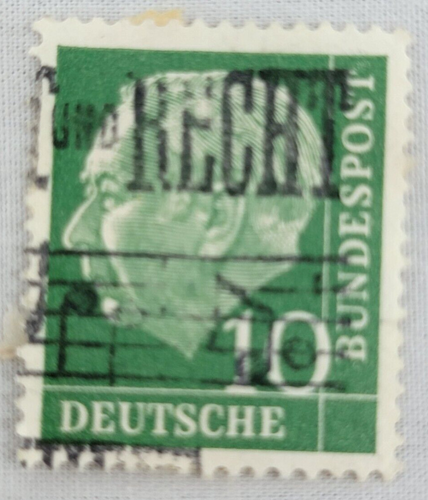 GERMANY ~ Deutrche/Bundespost ~ 10 Saufend ~ Cancelled/Posted ~ c.1954 ~ B308