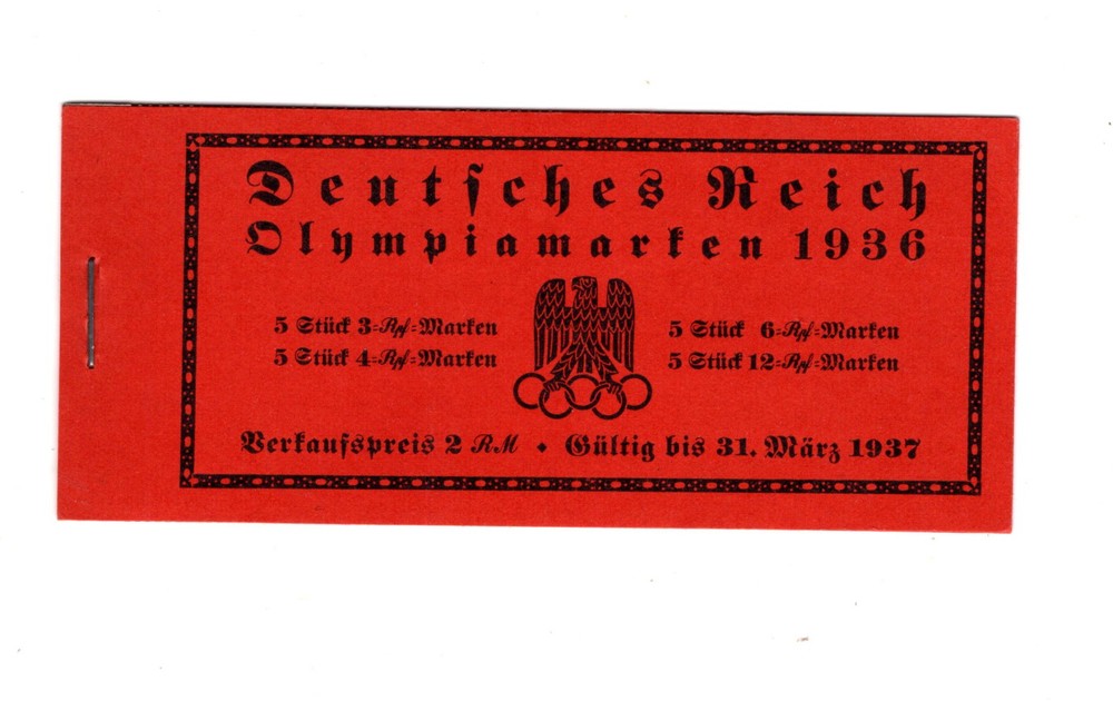 Germany 1937 booklet NOT complete