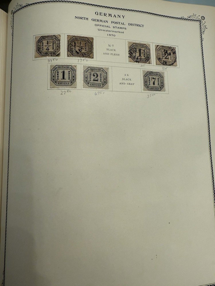 GERMANY North German Postal District Official Stamps From 1870 Unwatermarked