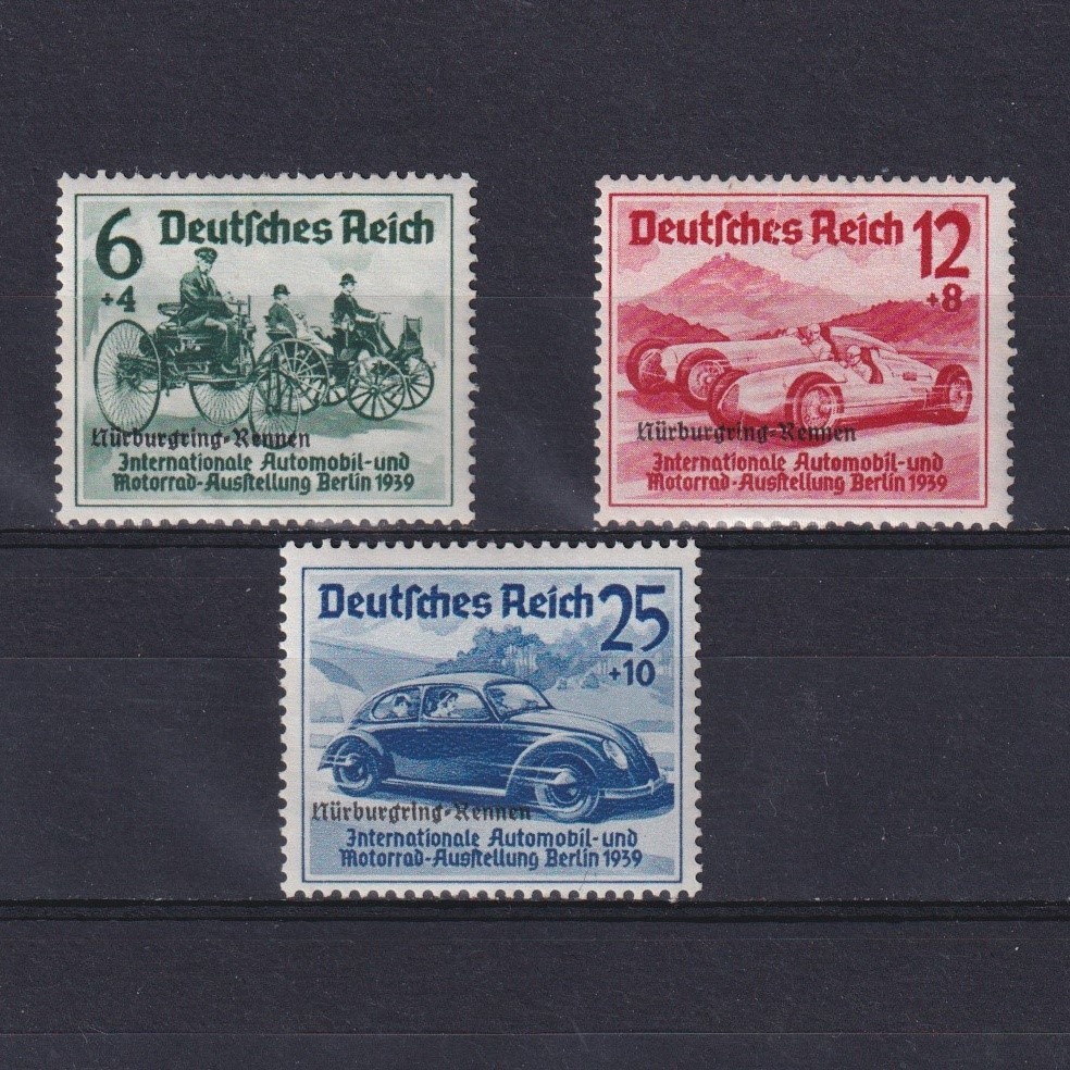 GERMANY 1939, Mi# 695-697, Nurburgring Auto Races, MNH
