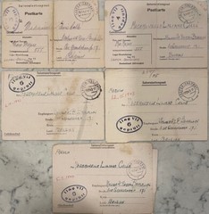 Germany Laufen(OBERBAY) 1/15,4/10,10/11,12/17/43,7/11/44 Internee mail same *d2