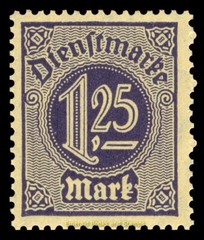 EBS Germany 1920 – Officials – Dienstmarken – Michel 23/33 – MNH** (short set)