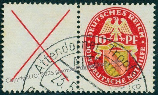 Germany 1926 Nothilfe Mi W24.1 Zusammendruck ZSD Se-Tenant 74904