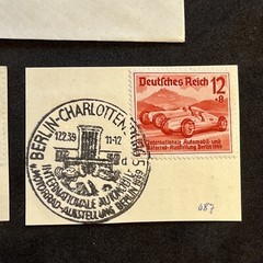 WW2 WWII Nazi German Third Reich Berlin Volkswagen Automobile Races Stamps Cover
