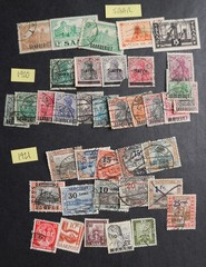 VINTAGE GERMANY – SAAR, 1920 & 1921 (38 all different stamps)