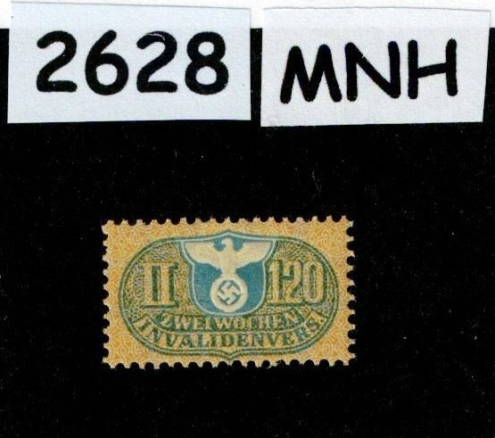 MNH stamp 120 Revenue WWII Third Reich era Germany Medical Disability #2628