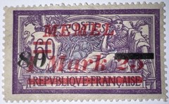 Travelstamps: 1922-23 Memel Stamps Sc#99 80 Mark Surcharge, OP, Mogh