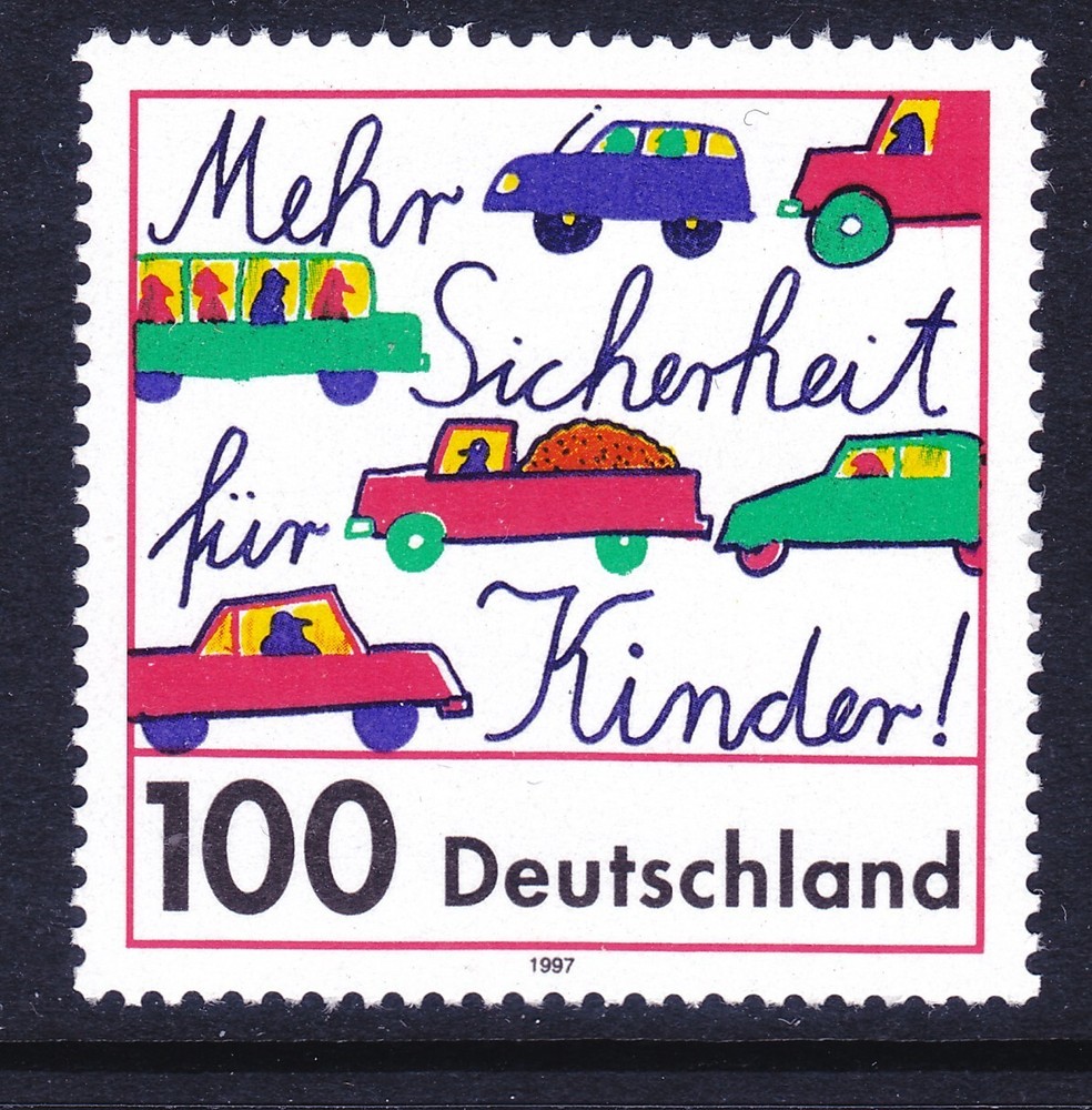 Germany 1954 MNH 1997 Traffic Safety for Children Issue Very Fine