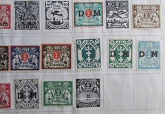 53 STAMPS 1800’s to 1930 – 28 DANZIG GERMAN & 25 DENMARK FROM STAMP ALBUM