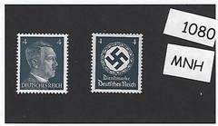 MNH stamp set Adolf Hitler & Official 1941 & 1942 PF04 Third Reich era Germany
