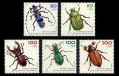 B745-B749 Germany 1993 BEETLE INSECT FAUNA Complete Set MNH €10 SEE PHOTOS W-581