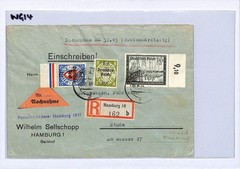 GERMANY/DANZIG Overprint WW2 Mixed Franking Cover Hamburg Reg 1940 (Poland)WG14