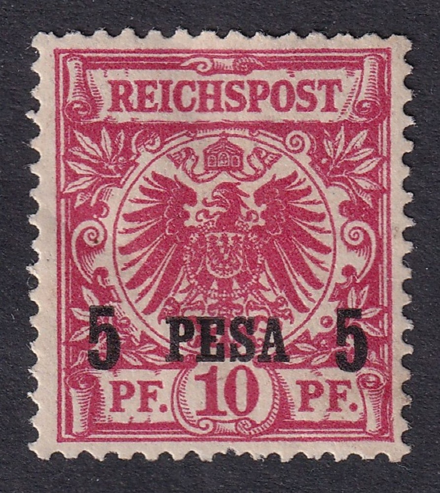 GERMAN EAST AFRICA 1893 Overprint 5p on 10pf Carmine SG 4 MH/* (CV £65)