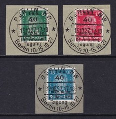 GERMANY 1927 I. A. A. set of 3 SG 421-423 Used (CV £300)