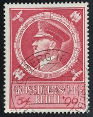 Germany Third Reich 1944 SG875 54pf + 96pf carmine, Hitler’s 55th birthday, FU