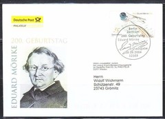 Germany 2004 FDC cover Mi 2419 Sc 2296 Eduard Morike,poet,writer
