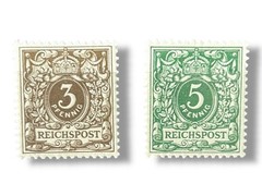 Germany DR 1889 45-50 Stamp SET CROWN EAGLE very lightly hinged