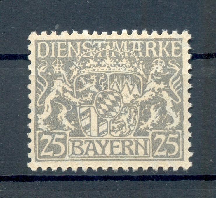 Bayern Dienst 21W Paper Type MNH Postfrisch BPP 26EUR