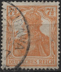 Germany 1916 #98 7.5pf red orange Deutsches Reich – with watermark used