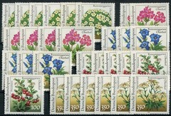 6 x Stamp Set No. 1505-1509 Flowers MNH Post-Fresh Collection Germany 1991