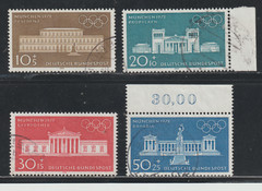 Germany 1970 SC# B459 – B462 – Munich Buildings – Used Lot # 585
