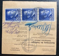 1943 Rudnik Germany Parcel Receipt Registered Cover To Tomarszow