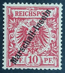 Germany Marshall Islands 1897 SGG3 10pf carmine overprinted, mounted mint