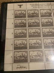 MNH stamp Full sheet General Government Occupied Cracow Poland / 1941