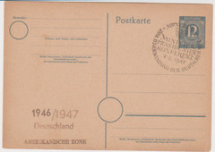Germany 1946 American Zone 12pf Postal Stationery Cover Konferenz CXL